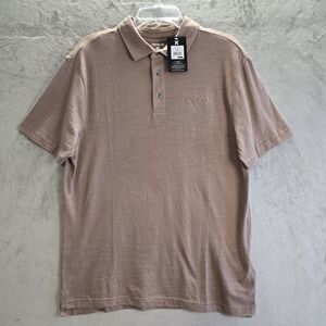 Hurley Men's Medium Ultra Soft Stretch Polo Golf‎ Shirt Brown Short Sleeve
